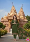 SI 330 Chanderi With Embroidery Work Top With Bottom Dupatta Online Wholesale